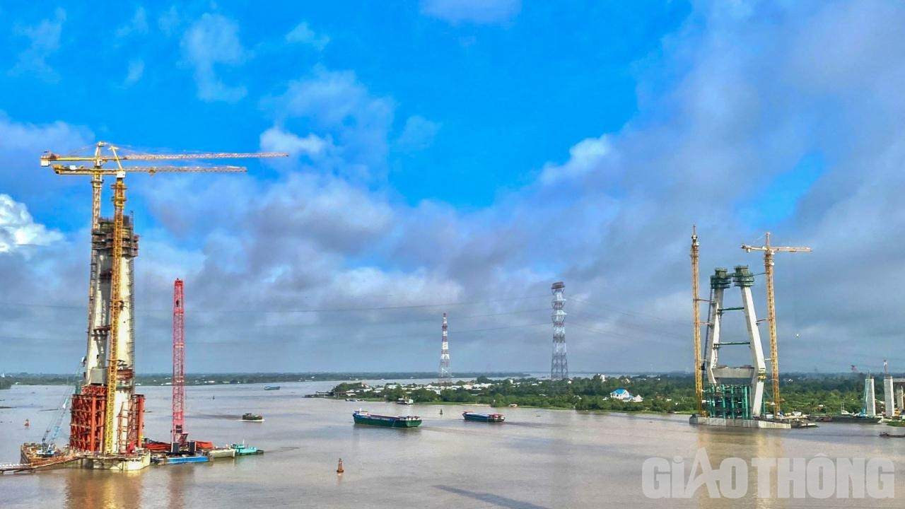 Cầu Mỹ Thuận 2 dần lộ diện sau hơn 29 tháng thi công